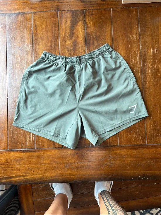 Gymshark Olive Green Athletic Shorts