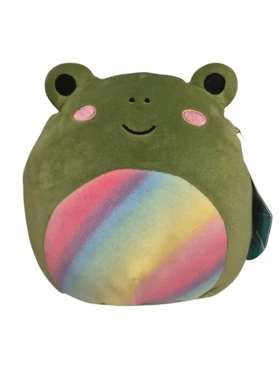 Squishmallows Doxl the Frog Green Rainbow NWT