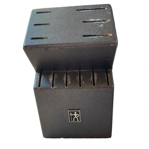 ZWILLING J.A. HENCKELS 12-SLOT BLACK HARDWOOD KNIFE BLOCK‎ ONLY