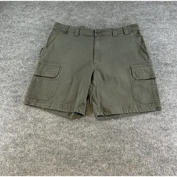 Duluth Trading Flex Fire Hose Cargo Shorts Men's 42 Relaxed Fit Gray Utility