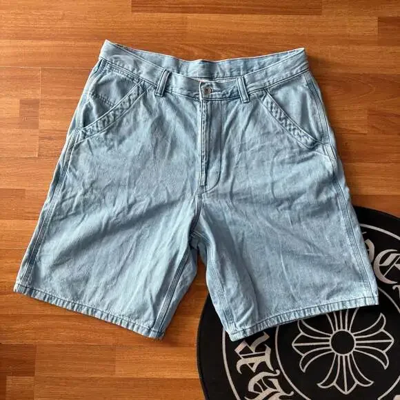 Uniqlo Men's Denim Work Shorts Light Blue