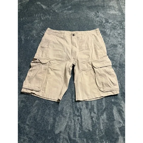 Polo Jeans Company Ralph Lauren Men's Cargo Shorts Size 36 Khaki Beige Cotton