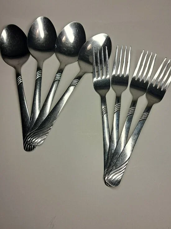 Fork and Spoon Set - Stainless Steel