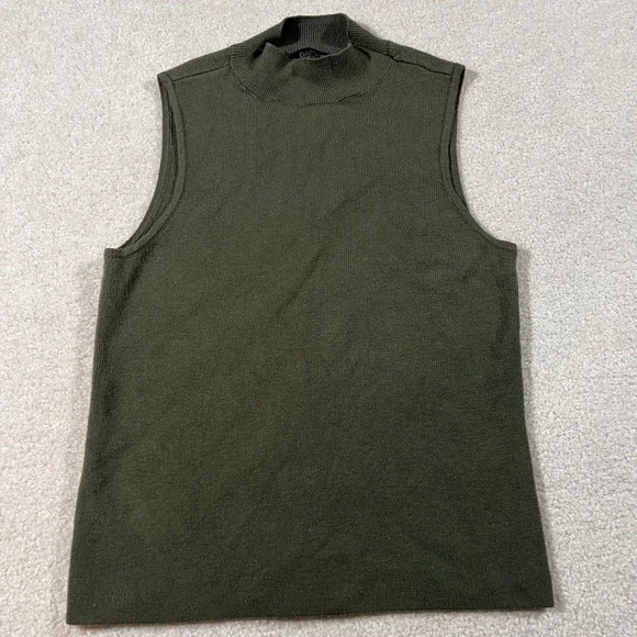 Rachel Rachel Roy Mock Neck Sweater Womens Medium Olive‎ Green Sleeveless Shell