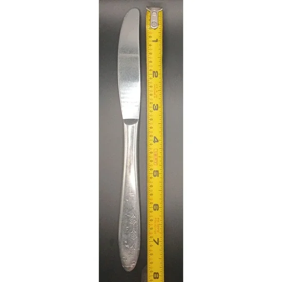 Floral Handle (Stainless Steel) Dinner Knife, 7.5 in - 1 piece