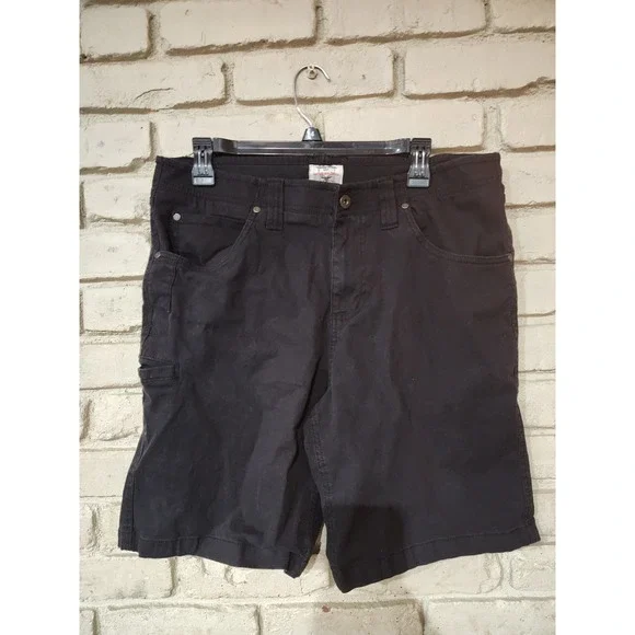 Buckhorn River Mens Black Utility Carpenter Shorts