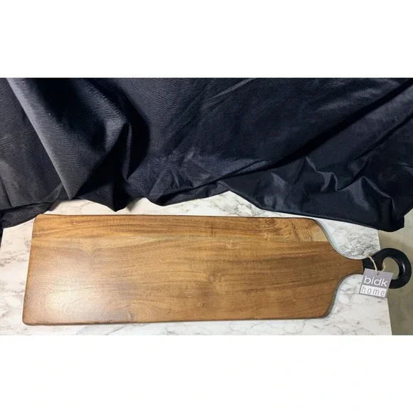 NEW BIDK HOME NATURAL ACACIA‎ WOOD CUTTING CHARCUTERIE BOARD 26L x 7W (2880)