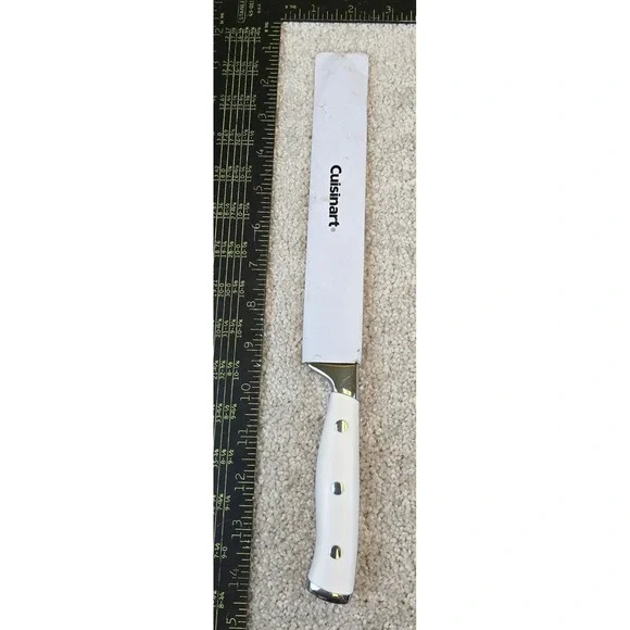Cuisinart‎ Slicing Knife White Stainless Steel Triple Rivet C77WTR15P-8SL