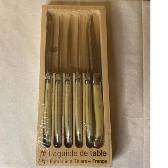 Jean Dubost Laguiole 6-Piece Steak Knife Set