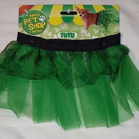Ridiculous NEW Green Plaid Dog Puppy Cat Tutu‎ S/M