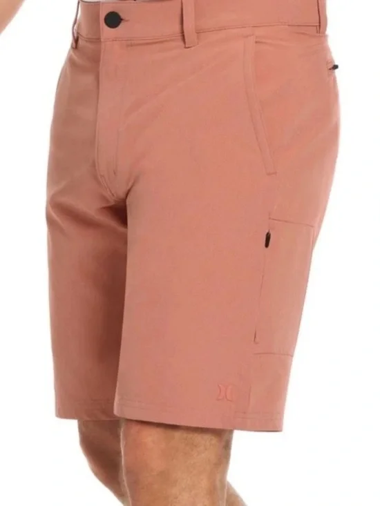 Hurley Men's Stretch Cargo Shorts in Dusty Salmon Hybrid 30