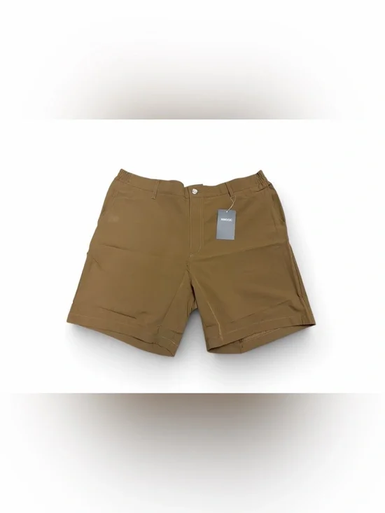 Men's Cotton Blend Chino Shorts in Brown - Classic Casual