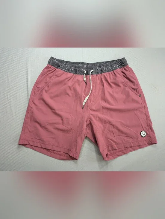 Vuori Kore Shorts Mens L Salmon Red Lined 7