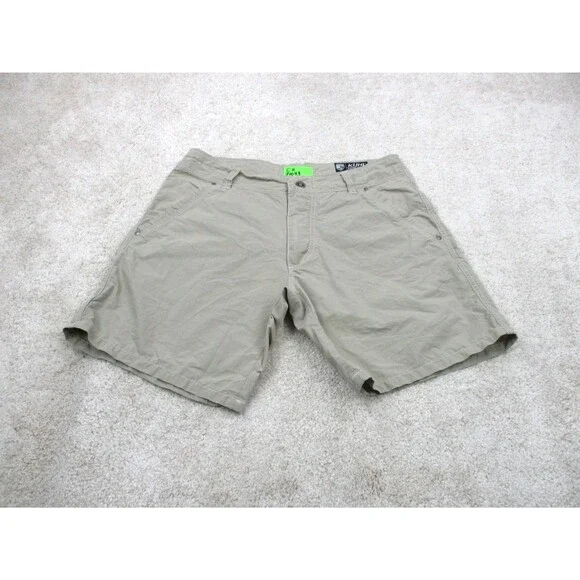 Kuhl Shorts Mens 32 Brown Tan Cotton Blend Stretch Hiking Outdoor Camp Chino