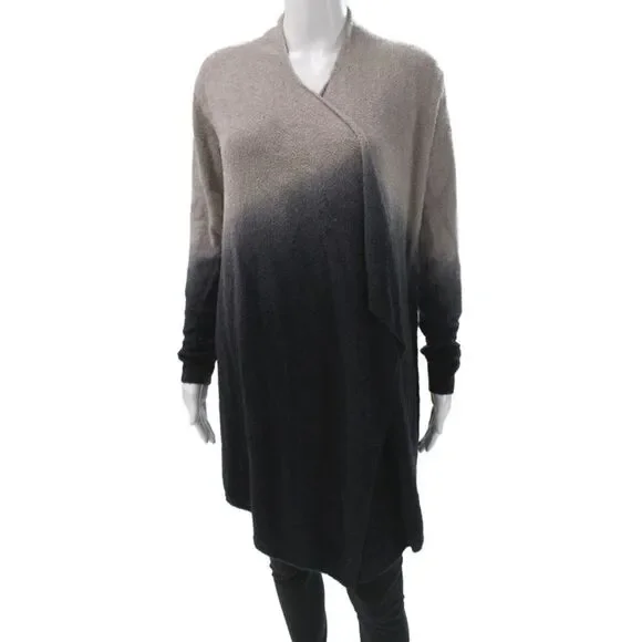 Barefoot Dreams Womens Bamboo V-Neck Long Sleeve Cardigan Beige Size S