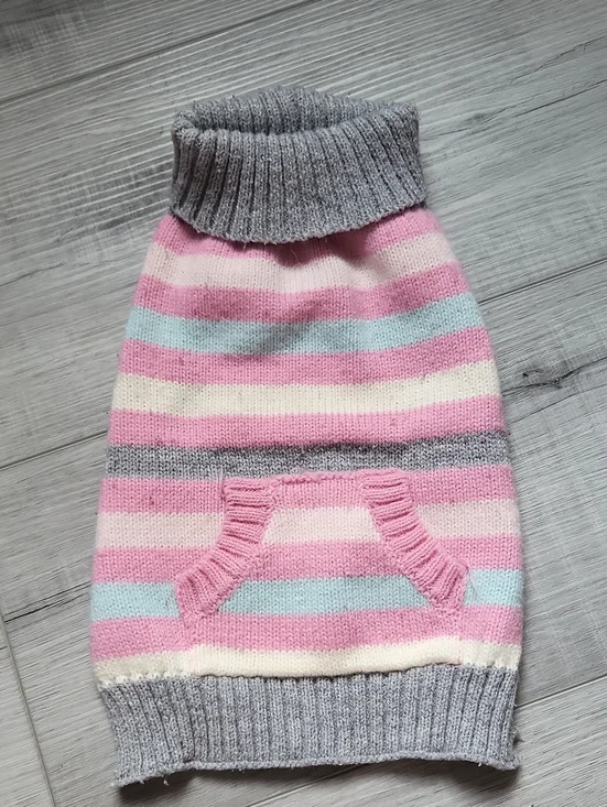 3 For $12 - Striped Pink & Gray Women's Knit Sweater