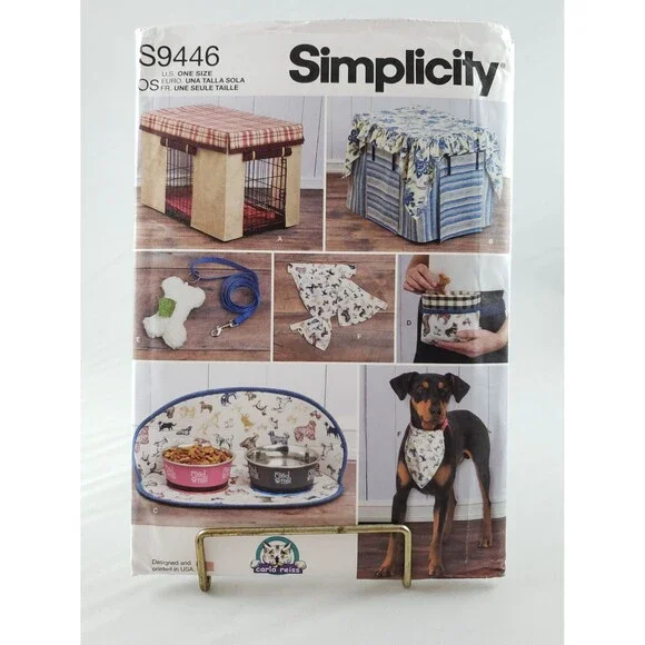 Pet Crate Cover, Placemat, Treat Pouch Waste Bag Sewing Pattern Simplicity S9446