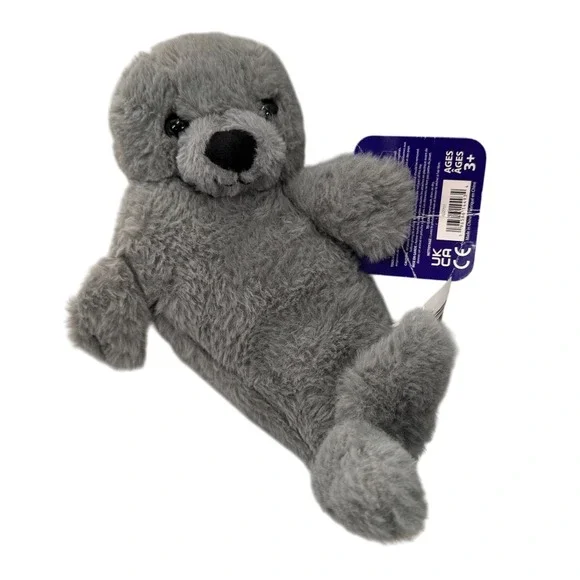 Kellytoy Jazwares Plush Gray Seal Stuffed Animal 12