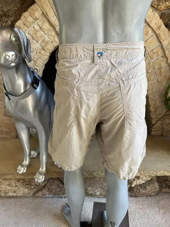 Kuhl Cotton Nylon Cream Hiking Shorts Men's Size 38