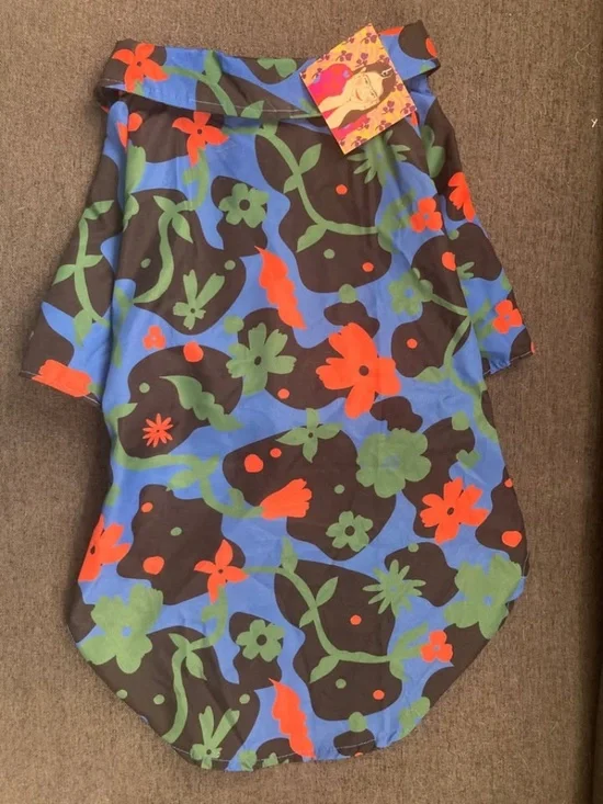 Medium Hawaiian Tropical Dog Shirt