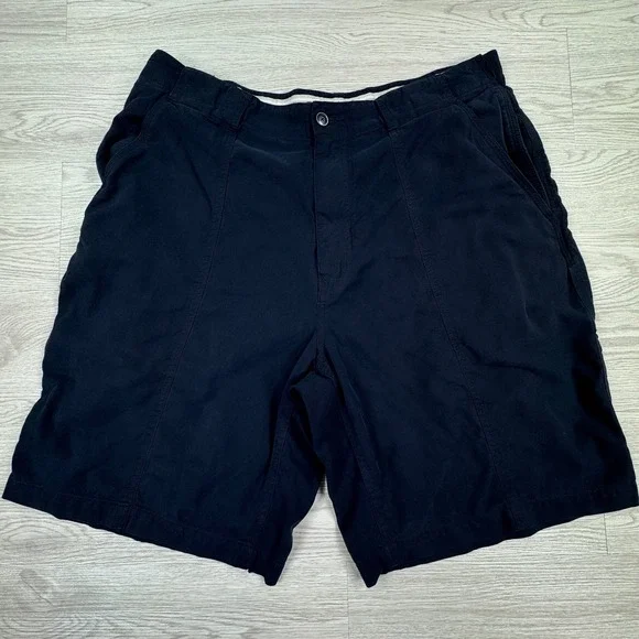 Tommy Bahama Mens Cargo Shorts Dark Navy Blue Sz 34 Tencel Cotton Casual Outdoor