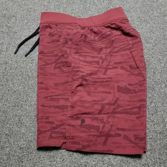 Public Rec Shorts Mens 30 Red Flex Lined Performance Stretch Elastic Waist 7