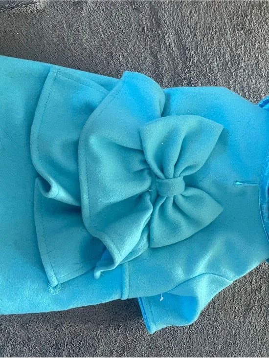 Blue Bow Dog Dress - Stylish Pet Apparel
