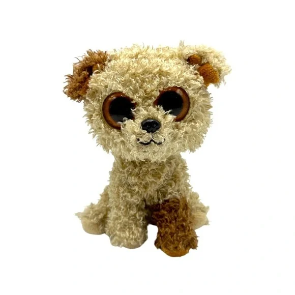 TY Beanie Boos ROOTBEER the Brown‎ Dog Glitter Eyes Regular 6”