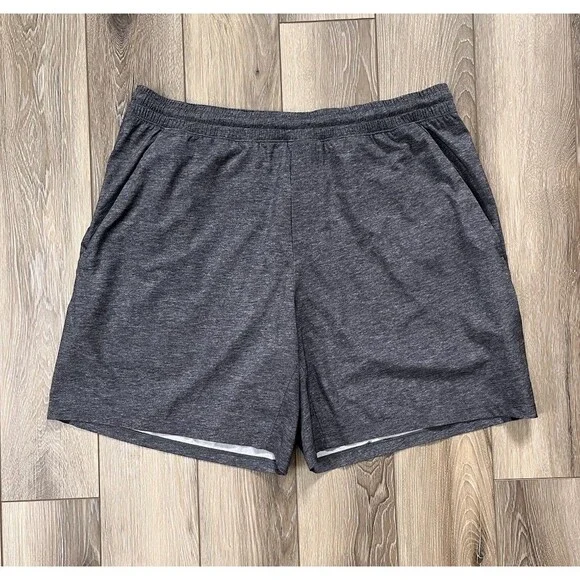 Lululemon Pace Breaker Shorts Mens Sz XL Gray Solid Linerless 7” Inseam Stretch