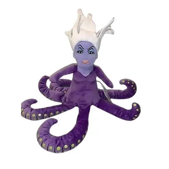 Walt Disney Ursula Little Mermaid Stuffed Plush 18” Purple‎