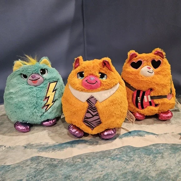 Misfittens Kittens Plush‎ Lot Of 3 Basic Fun 2023 Orange Teal Cat 10