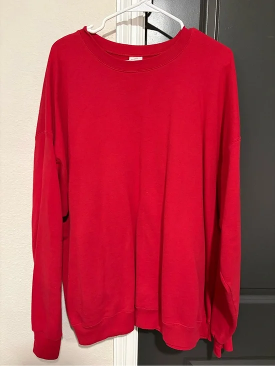 Women's Red Crewneck Sweater - Classic Comfortable Pullover