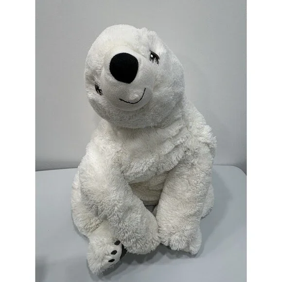 Ikea Snuttig Jumbo Polar Bear 30 inch Plush Stuffed Animal Floppy Soft White