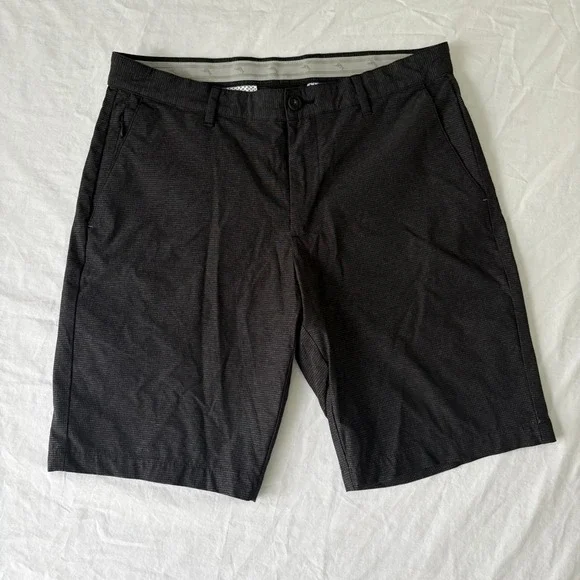 Tommy Bahama Mens Black Flat Front Relaxed Fit Comfort Chino‎ Shorts Size 33