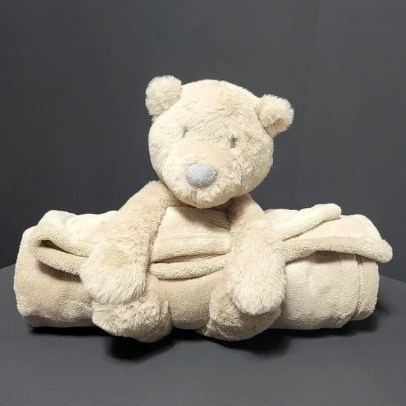 Cloud‎ Island Baby Bear Plush Security Blanket Comfort Toy Tan