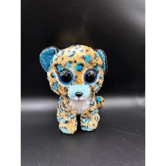 Ty Beanie‎ Boo Cobalt Leopard Plush Stuffed Animal 6