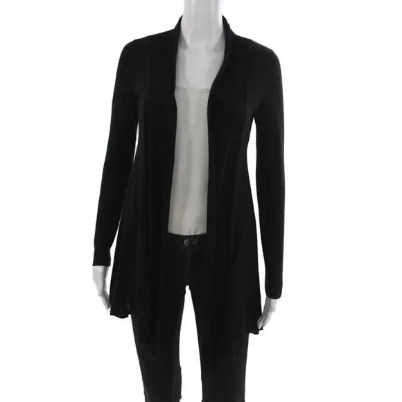 Rani Arabella Womens Cardigan Black Long Sleeve 60% Cotton 40% Polyester Size S