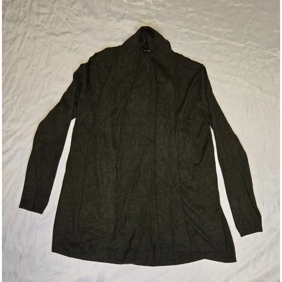 ZARA Knit Long Sleeve Open Cardigan Women‎ Small Casual Soft Olive Green Sweater