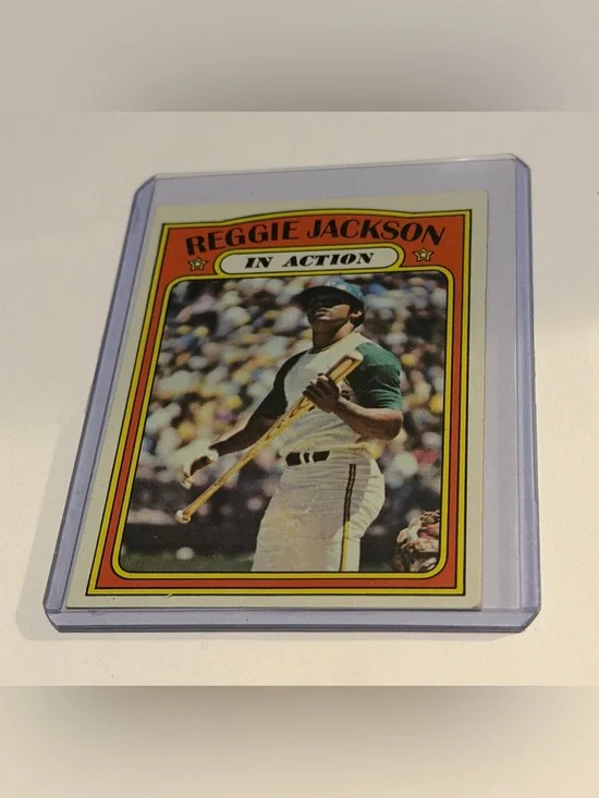 Reggie Jackson 1972 Topps In Action Baseball Card #436 Vintage Collectible