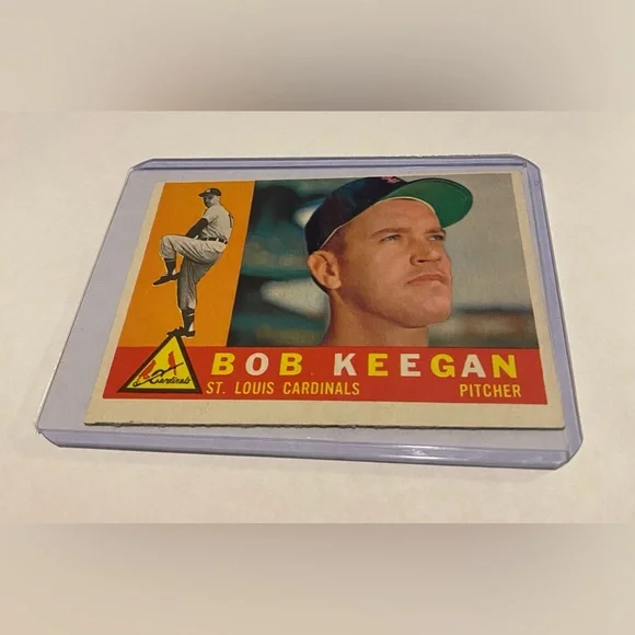 Bob Keegan 1960 Topps Baseball Card # 291 Vintage Collectible St Louis Cardinals