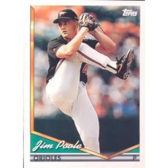 1994 Topps Jim Poole # 449 Baltimore Orioles
