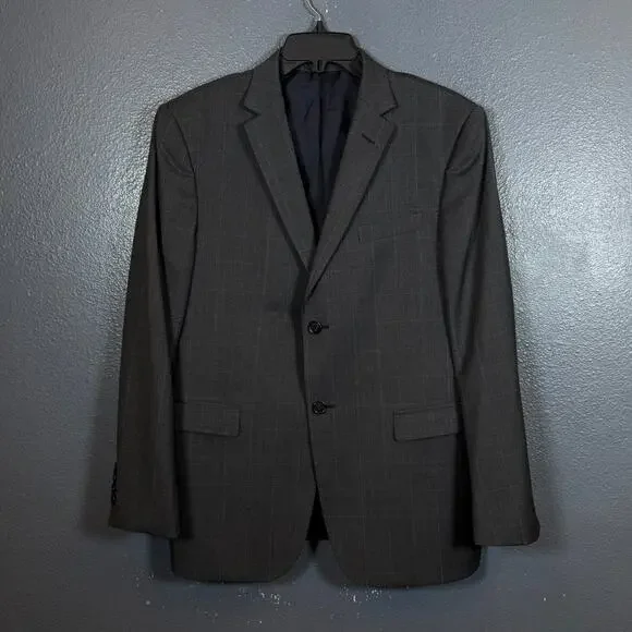 Ermenegildo Z Zegna 50 men’s gray wool blazer 2 dots suit jacket