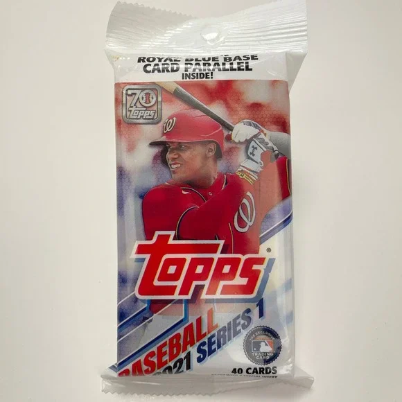 Topps Trading Cards 2021 Series 1 Baseball Hanger Pack Royal Blue NEW