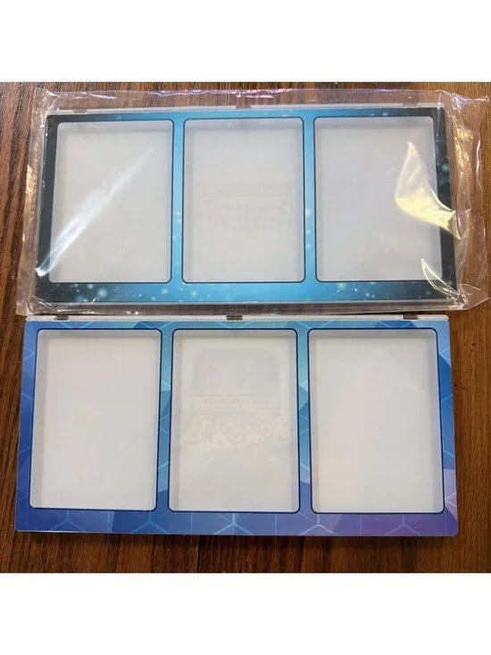 Pokemon Trading Card 3 Slot Magnetic Card Case SET OF TWO- NO Stands