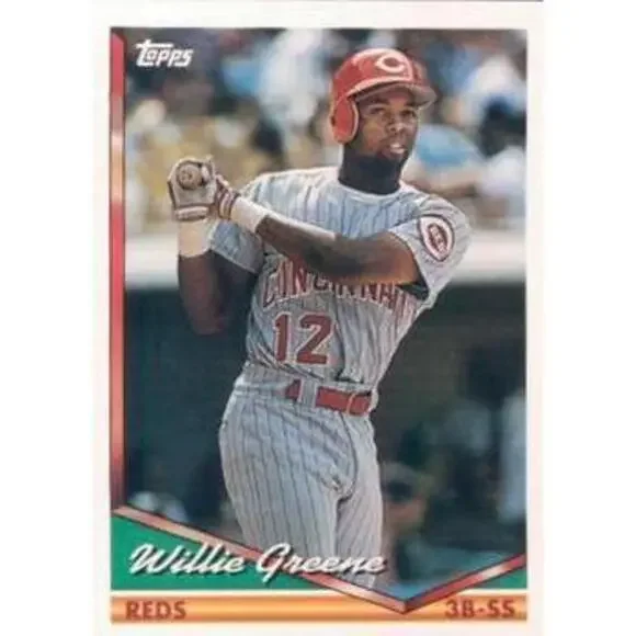 1994 Topps Willie Greene # 428 Cincinnati Reds