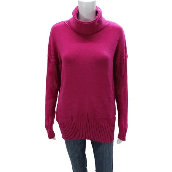 Renuar Womens Pink Turtleneck Pullover Sweater Long Sleeve Size M