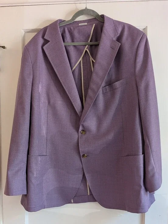 Peter Millar 100% Wool Lavender Two-Button Men's Blazer