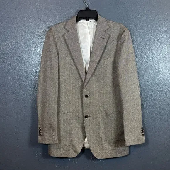Suitsupply 46 men’s gray Wool/Silk/Linen blazer 2 dots suit jacket HAVANA FL Int