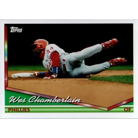 1994 Topps Wes Chamberlain # 419 Philadelphia Phillies