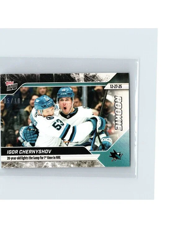 2025-26 Topps Now NHL - Igor Chernyshov RC #73 - Lights Lamp - Black Ice #/10